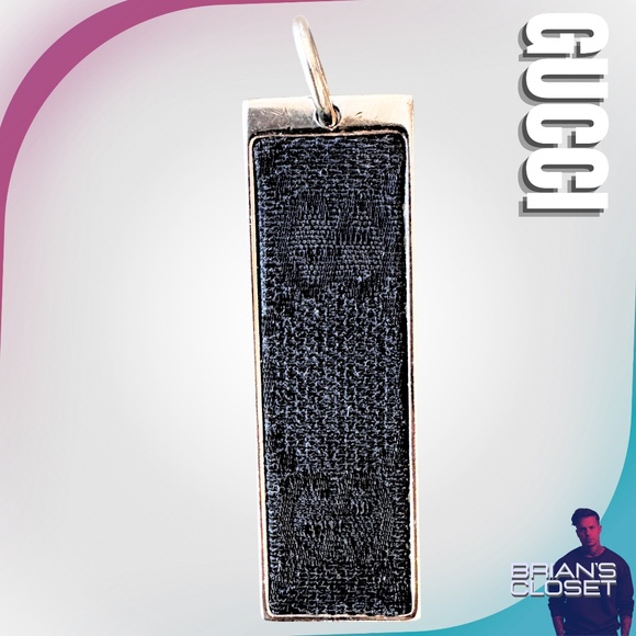 GUCCI Pre-Owned Silver & Black Canvas Monogram Keychain - Picture 14 of 15